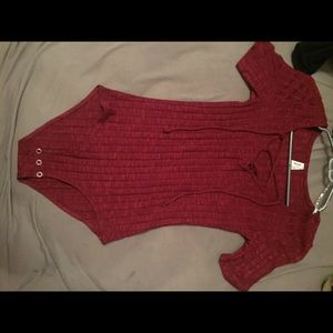 maroon bodysuit